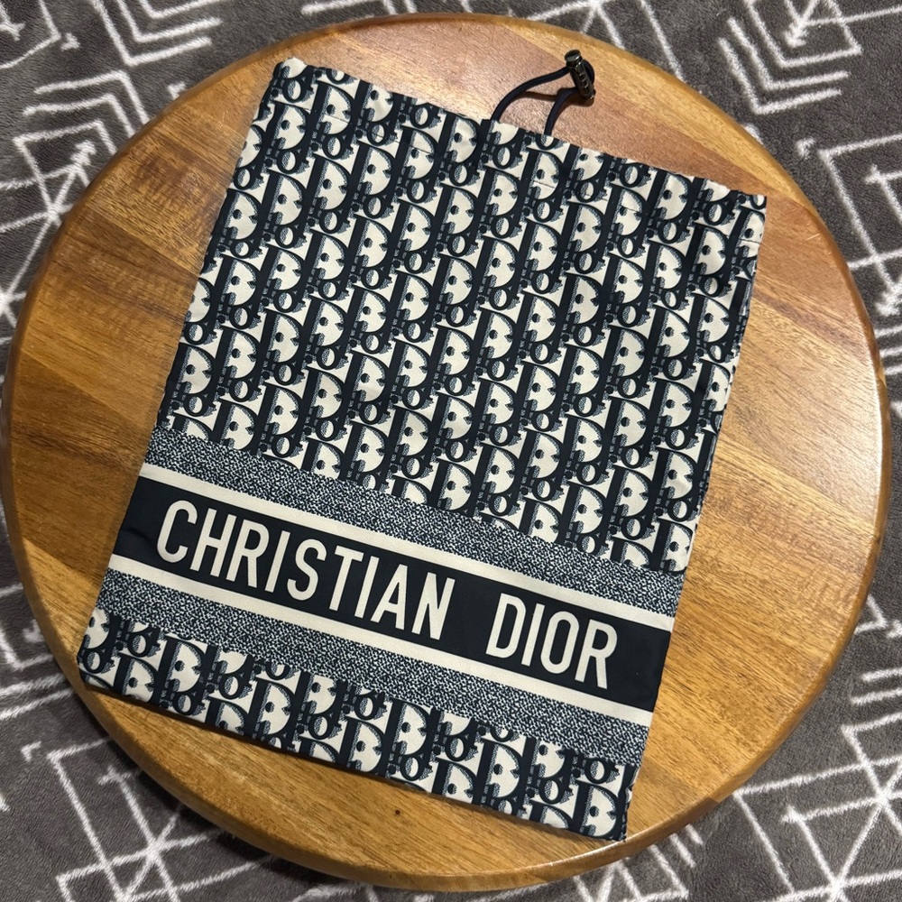 Dior Classic Oblique Print Drawstring Pouch
